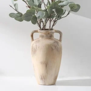 Large rustic Ceramic Flower Vase - 11.41 inch Tall