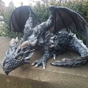 Gothic Dragon Squat Decoration, suitable for outdoor Garden Flower Bed Landscape